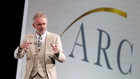 Den canadiske psykologiprofessor Jordan Peterson taler ved ARC-konferencen i London