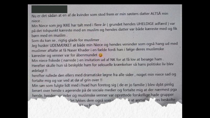 Mosterens kommentar til opslaget fra Sara Bovin. Et opslag, som nu er blevet slettet.